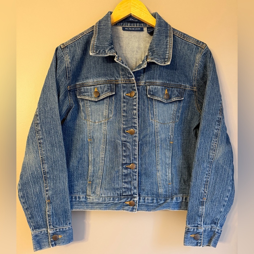 Bill Blass Classic Short Jean Denim Jacket Med